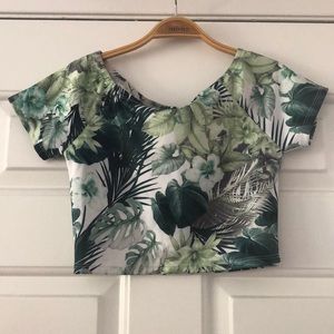 Green Pattern Skirt Set